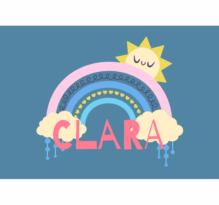 Personalised rainbow childrens blind - TenStickers