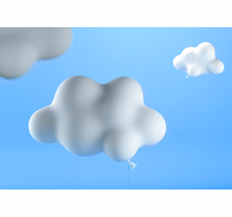 Childrens blind with cloud shaped balloons - TenStickers
