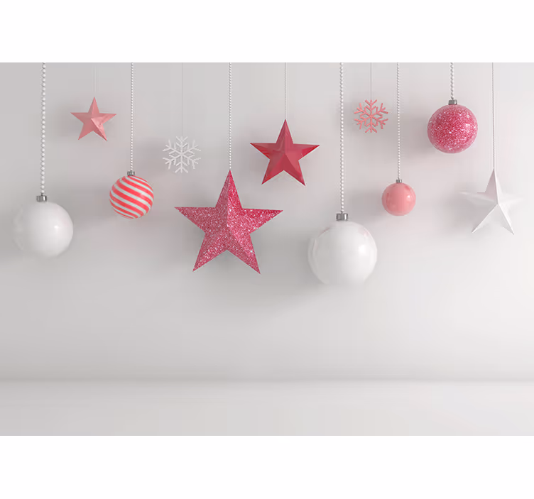 Childrens blind with pink balloon ornaments - TenStickers