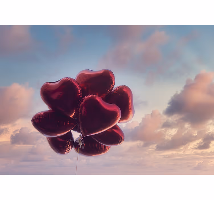 Childrens blind with vintage heart balloons design - TenStickers
