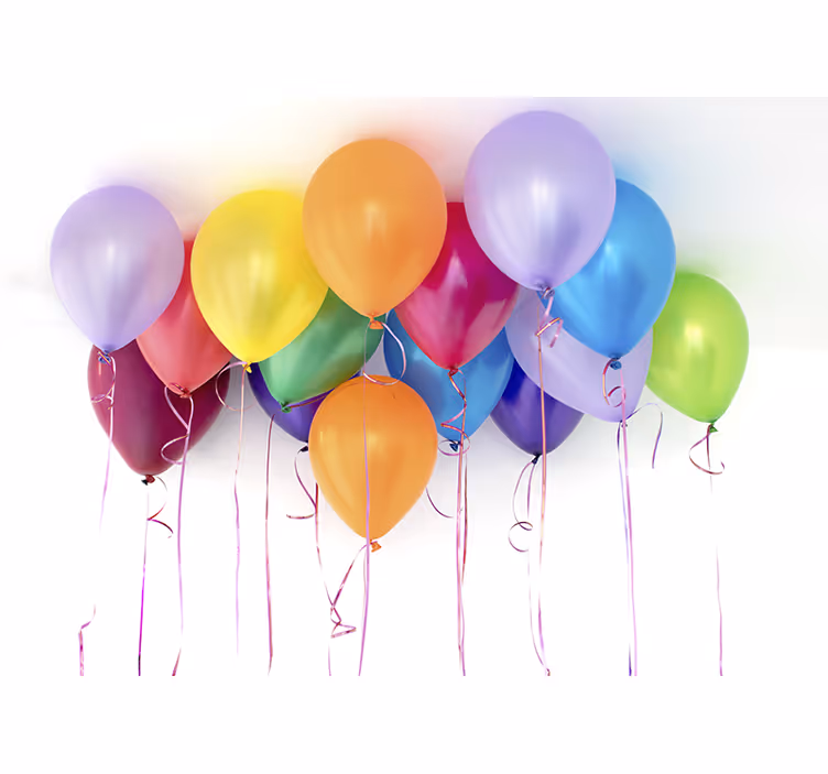 Childrens blind with colorful balloons on top - TenStickers