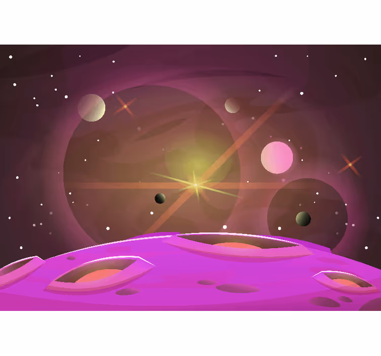 Childrens blind with futuristic space views - TenStickers