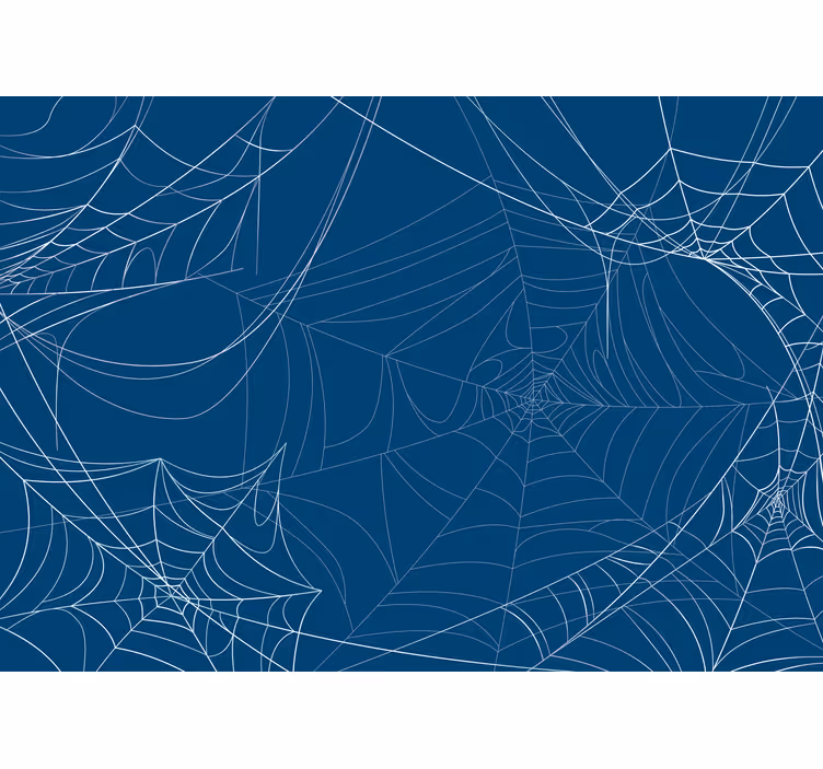 Children's blind blue halloween cobweb - TenStickers