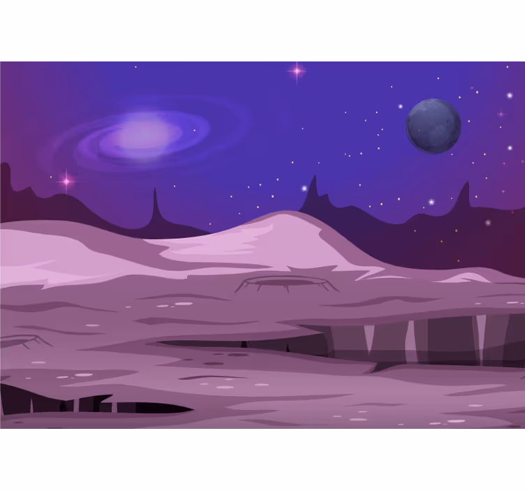 Childrens blind landscape of an alien planet - TenStickers