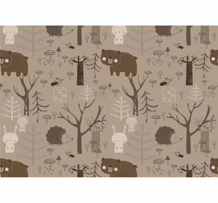 Childrens blind with scandinavian forest animals - TenStickers
