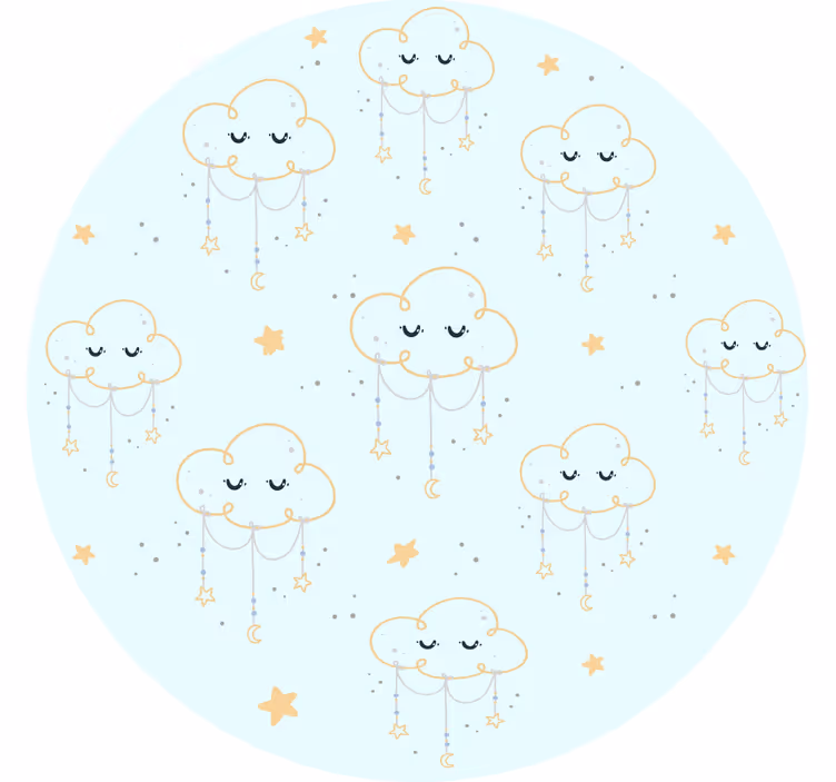 Childrens blind with cloud pattern - TenStickers
