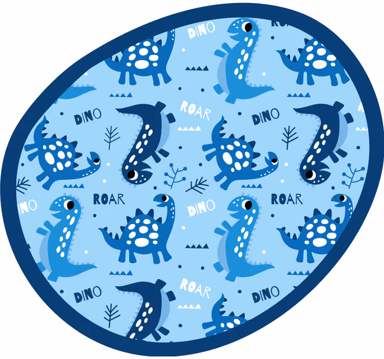 Childrens blind with blue dinosaurs background - TenStickers