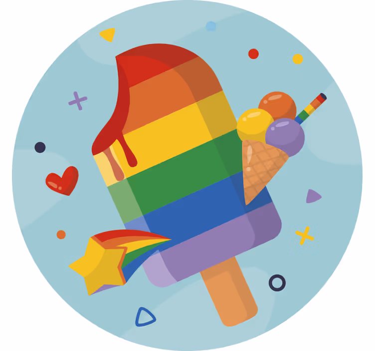 Childrens blind ice lollies in rainbow colors - TenStickers