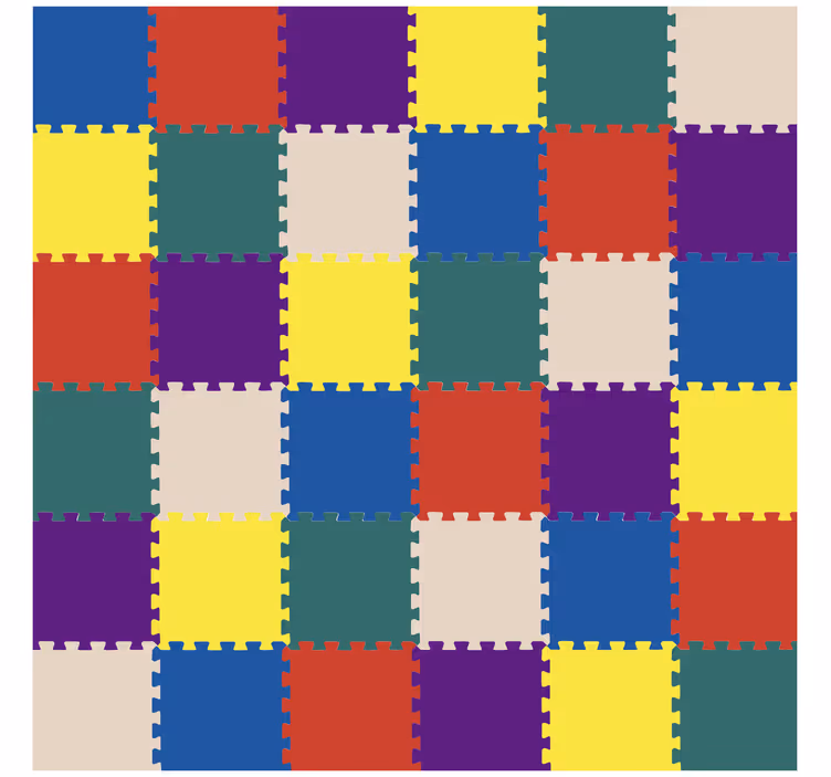 Childrens blind colourful squares design - TenStickers