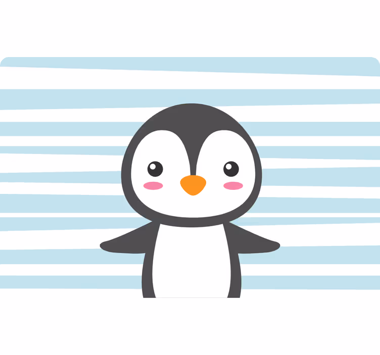 Happy penguin childrens blind - TenStickers