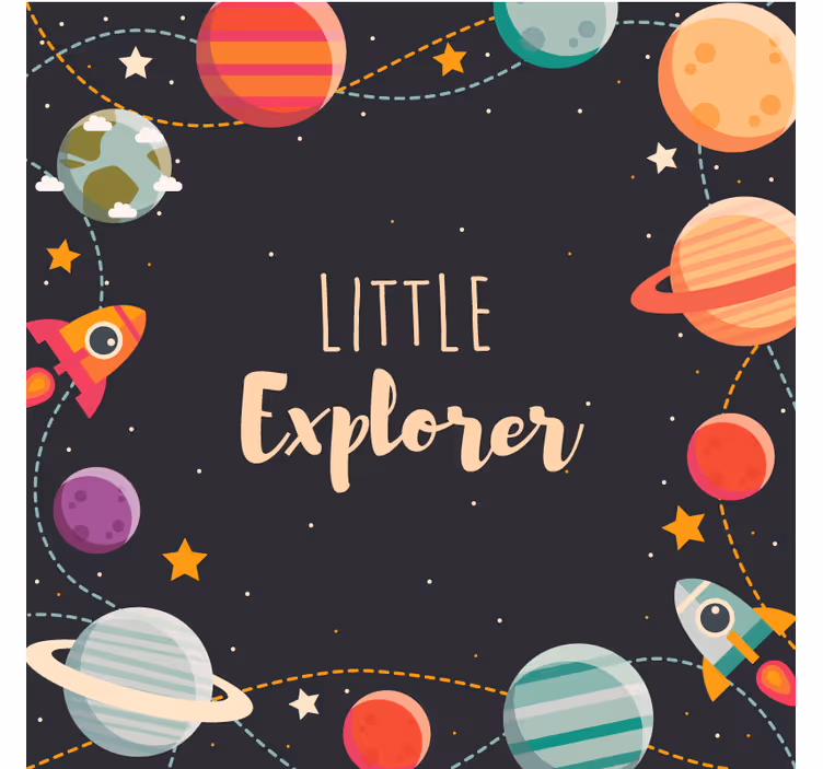 Childrens blind custom outer space explorers - TenStickers