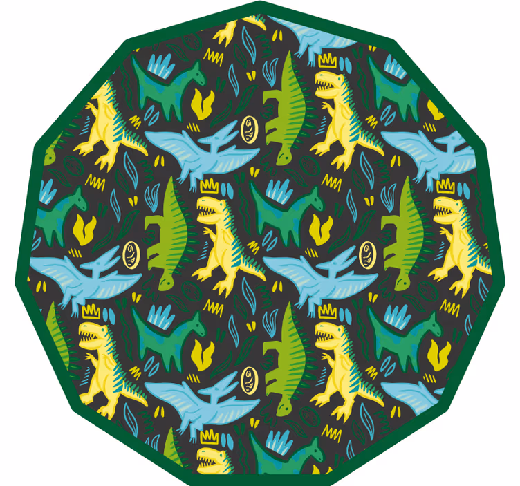 Childrens blind with green dinosaur prints - TenStickers