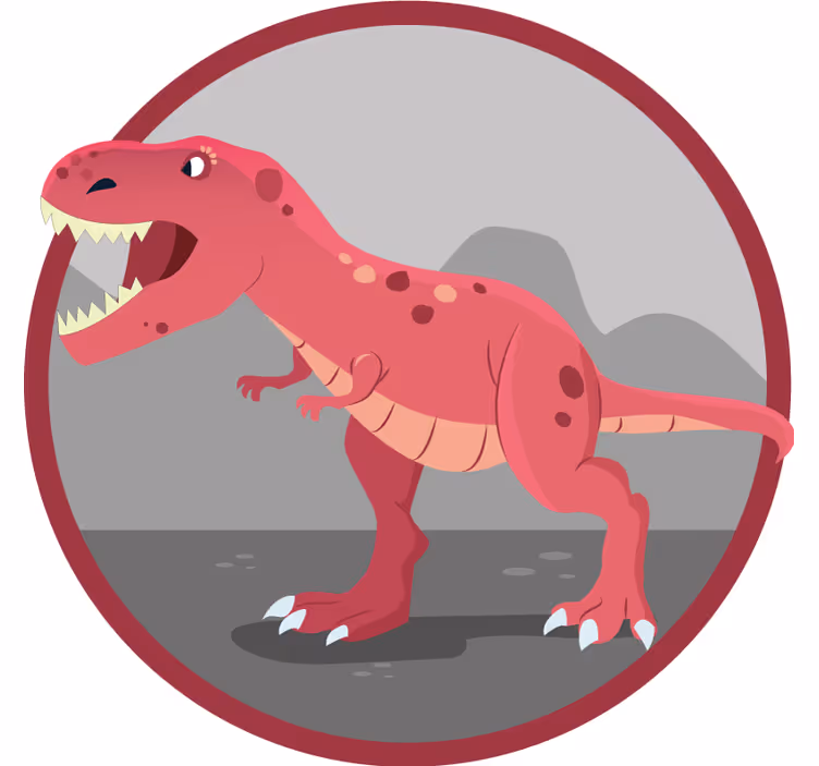 Childrens blind with t-rex illustration roar - TenStickers