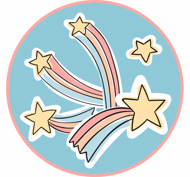 Childrens blind a shooting rainbow star - TenStickers