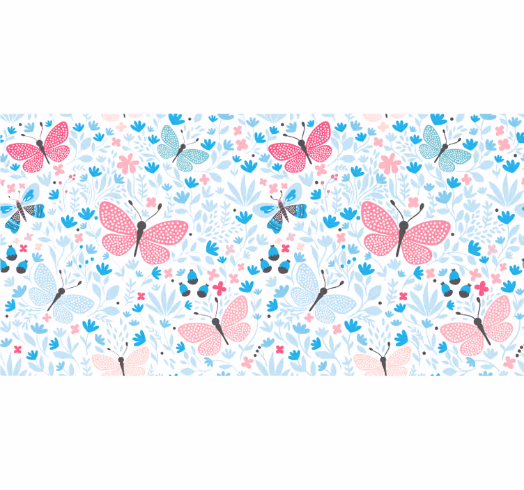 Childrens blind in pink with blue motifs - TenStickers