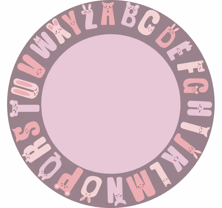 Childrens blind round alphabet - TenStickers