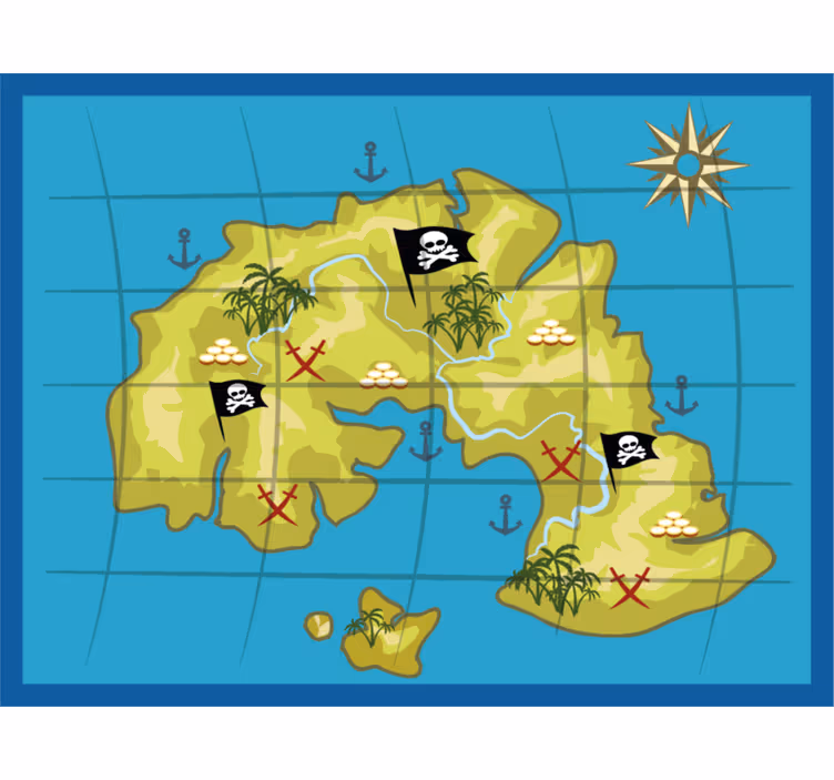Childrens blind usa kids adventure map - TenStickers