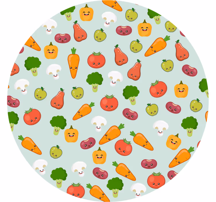 Childrens blind anime vegetables design - TenStickers
