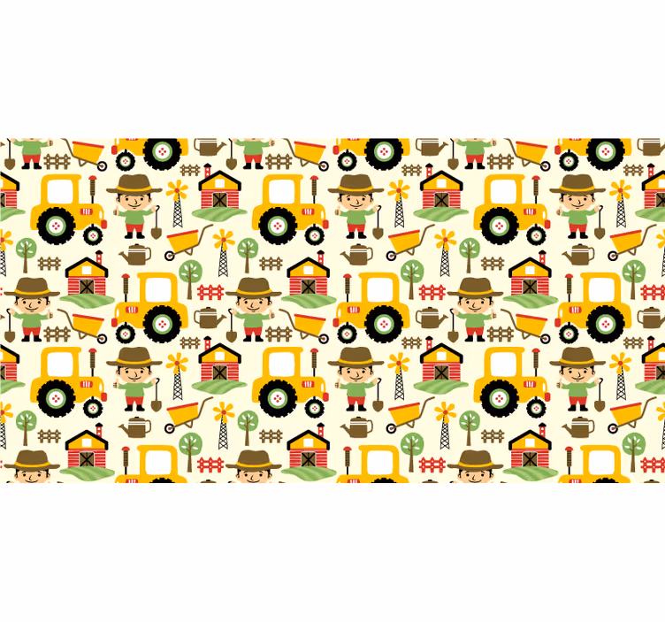 Childrens blind with colourful tractor pattern - TenStickers