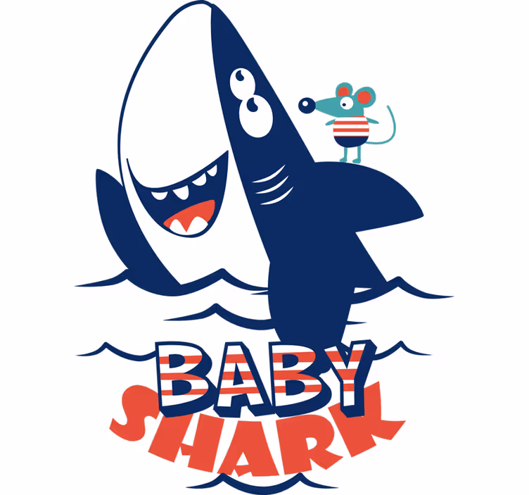 Childrens blind with baby shark design - TenStickers