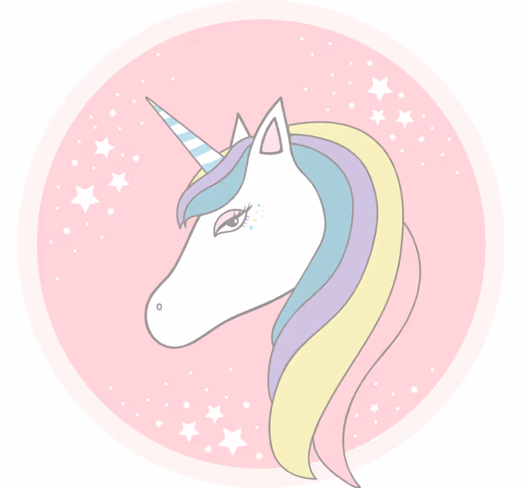 Children's blind fabulous cartoon unicorn - TenStickers
