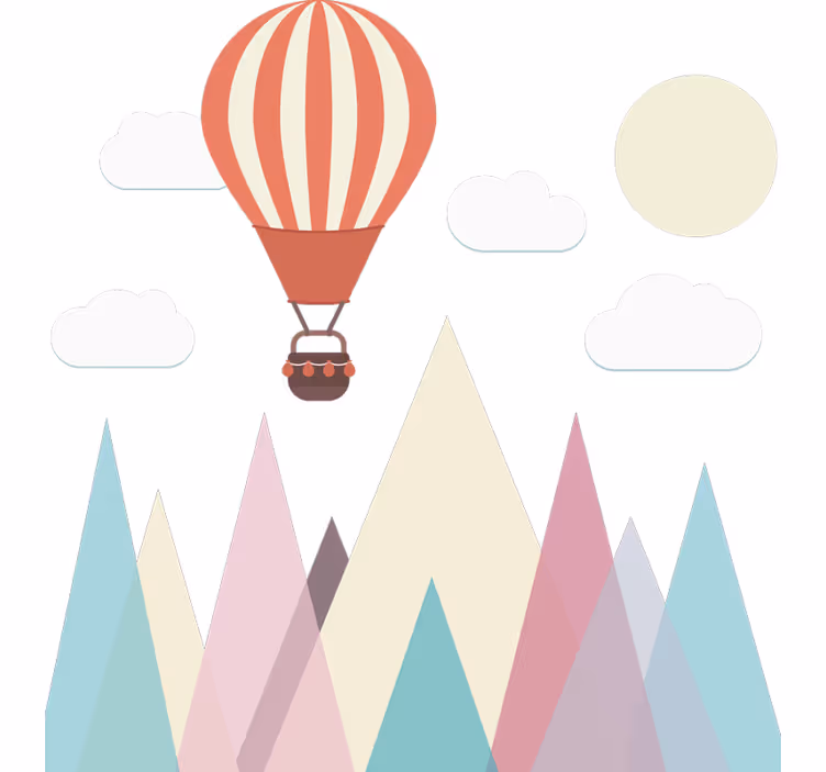 Childrens blind geometric minimalist landscape - TenStickers