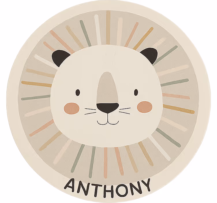 Childrens blind custom beige lion - TenStickers