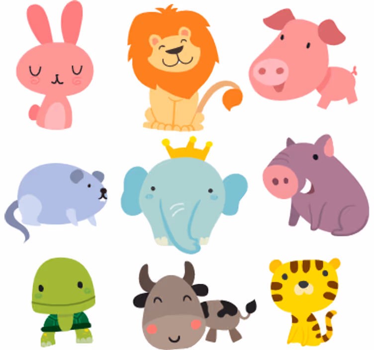 Childrens blind with animal stickers - TenStickers