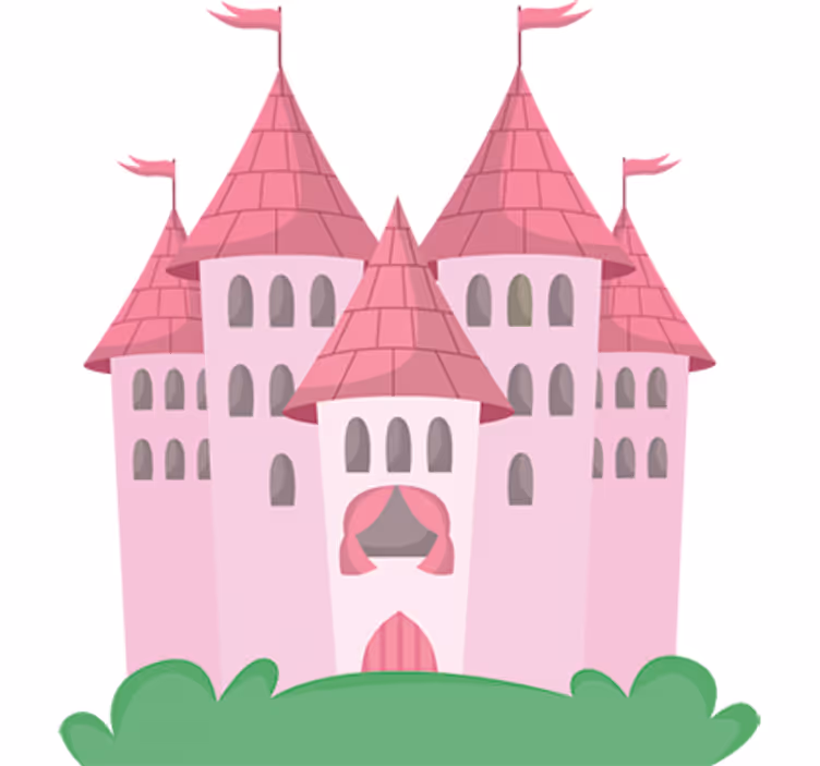 Childrens blind pink castle - TenStickers