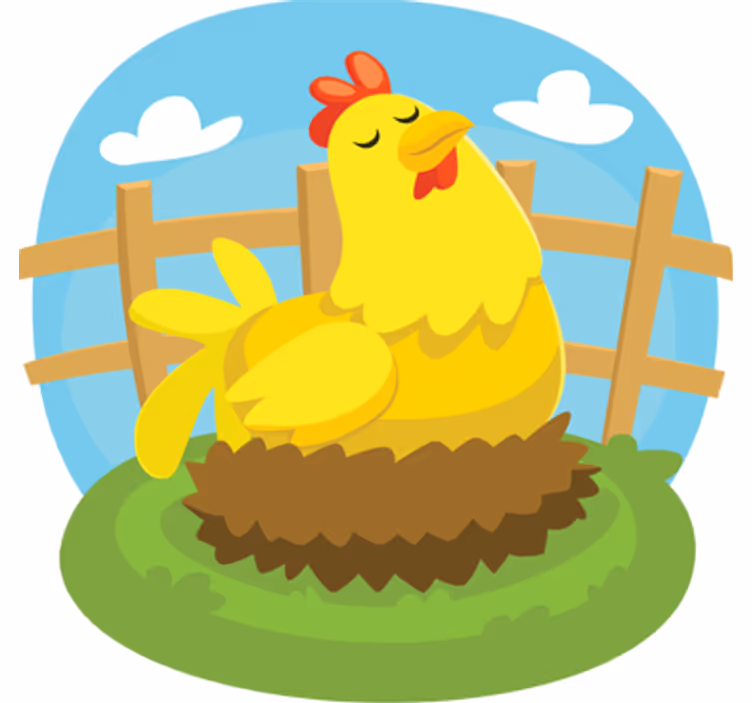 Childrens blind laying hen - TenStickers