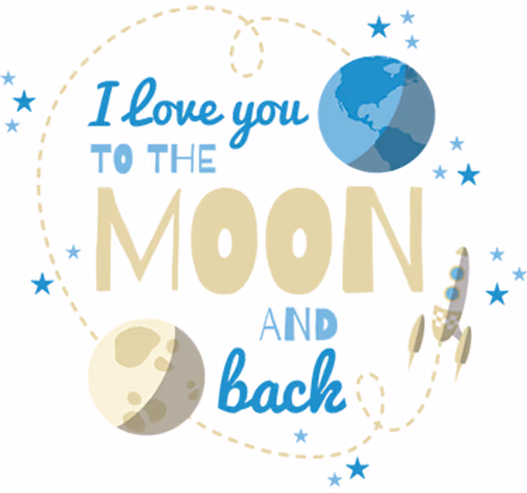 Love you to the moon childrens blind - TenStickers