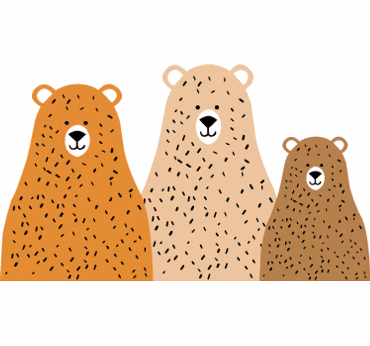 Childrens blind three bear friends - TenStickers
