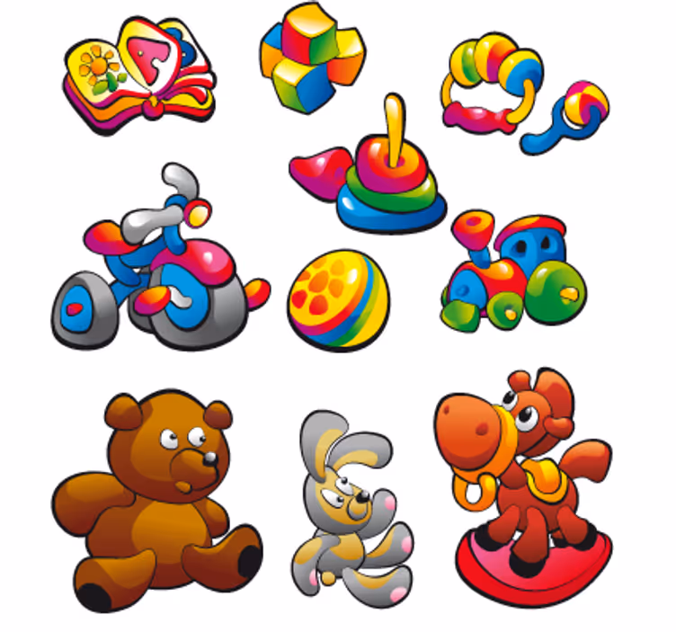 Childrens blind toy sticker collection - TenStickers
