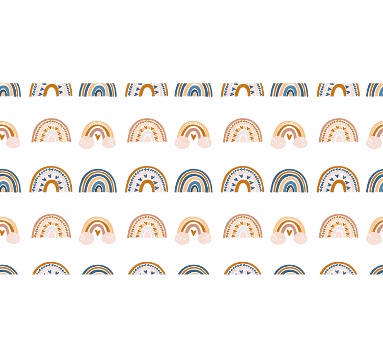 Childrens blind with hand drawn autumn rainbow pattern - TenStickers