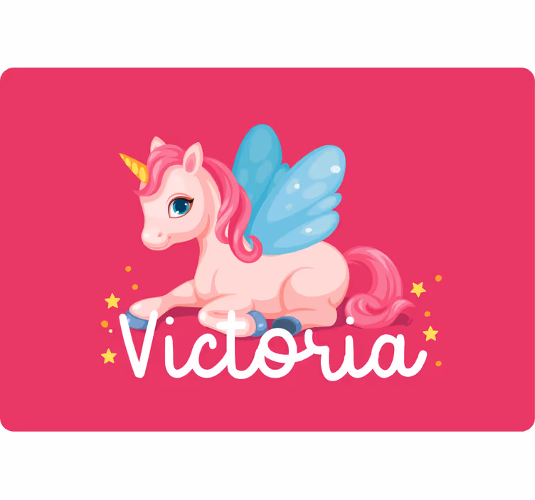 Funny pink happy unicorn childrens blind - TenStickers