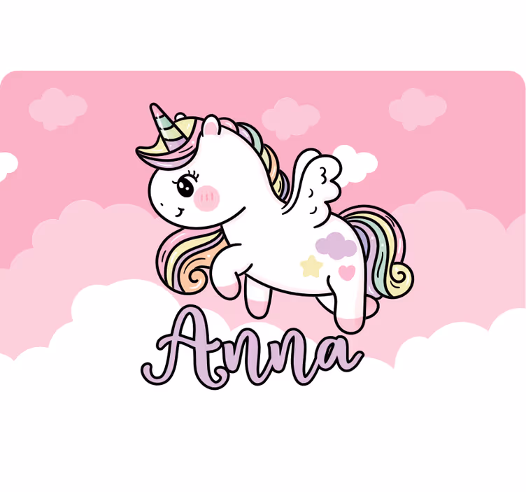 Childrens blind pink magic unicorn - TenStickers