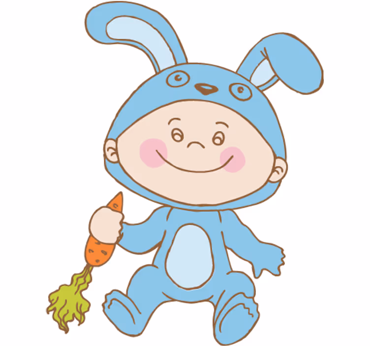 Childrens blind bunny costume - TenStickers