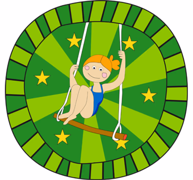 Childrens blind berta in the circus vinyl - TenStickers