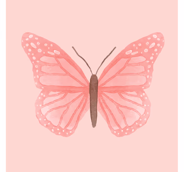 Childrens blind pink tile butterflies - TenStickers
