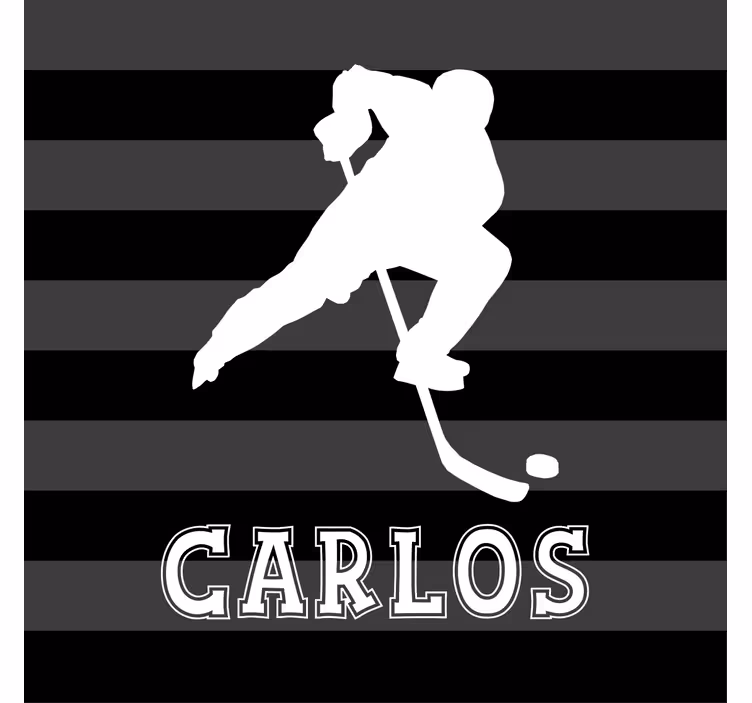 Childrens blind personalised ice hockey - TenStickers