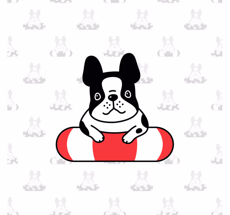 Childrens blind with cute french bulldog pattern - TenStickers