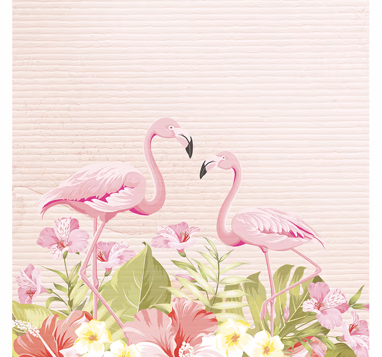 Childrens blind tropical flowers and flamingos - TenStickers