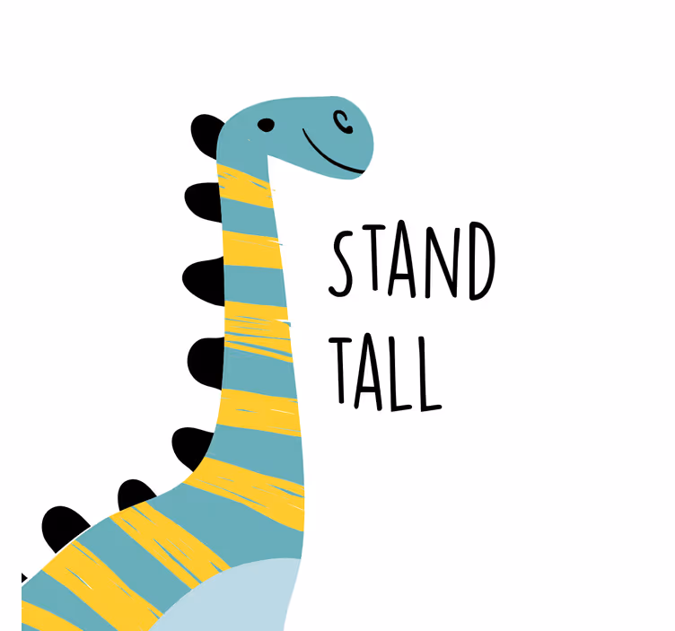 Childrens blind nordic dinosaur stands tall - TenStickers