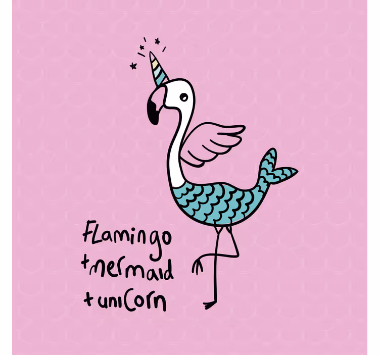 Childrens blind with cute flamingo illustration - TenStickers