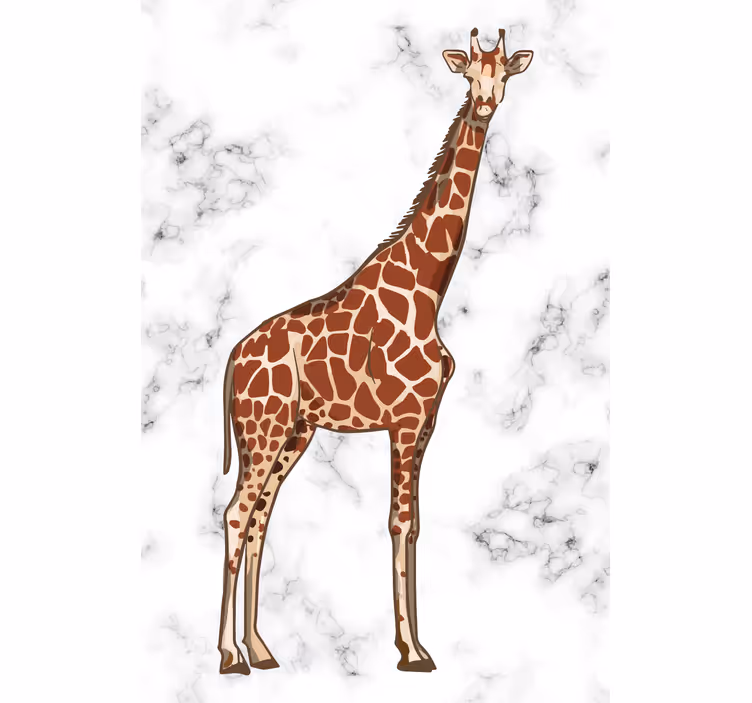 Childrens blind happy giraffe portrait 3 - TenStickers