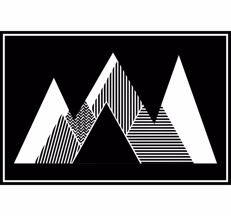 Childrens blind black and white striped mountains - TenStickers