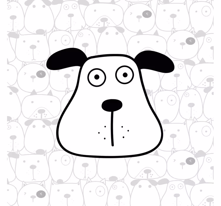 Childrens blind with amazing hand drawn dog pattern - TenStickers