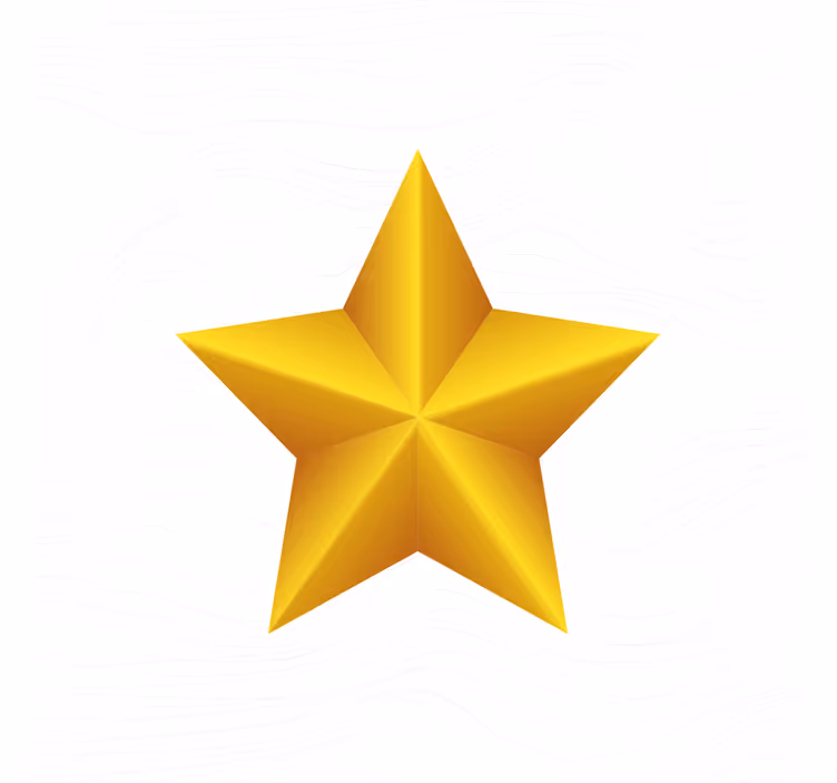 Childrens blind golden star tile - TenStickers