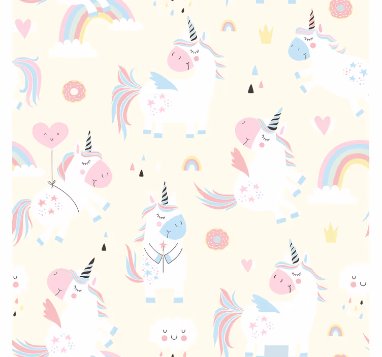 Happy unicorns in wonderland childrens blind - TenStickers