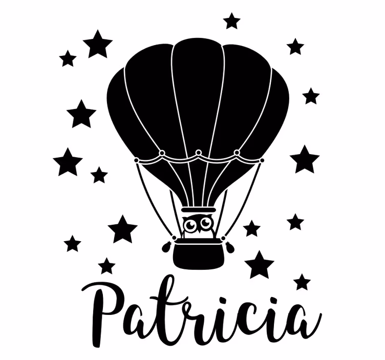 Childrens blind personalized with stars and balloons - TenStickers